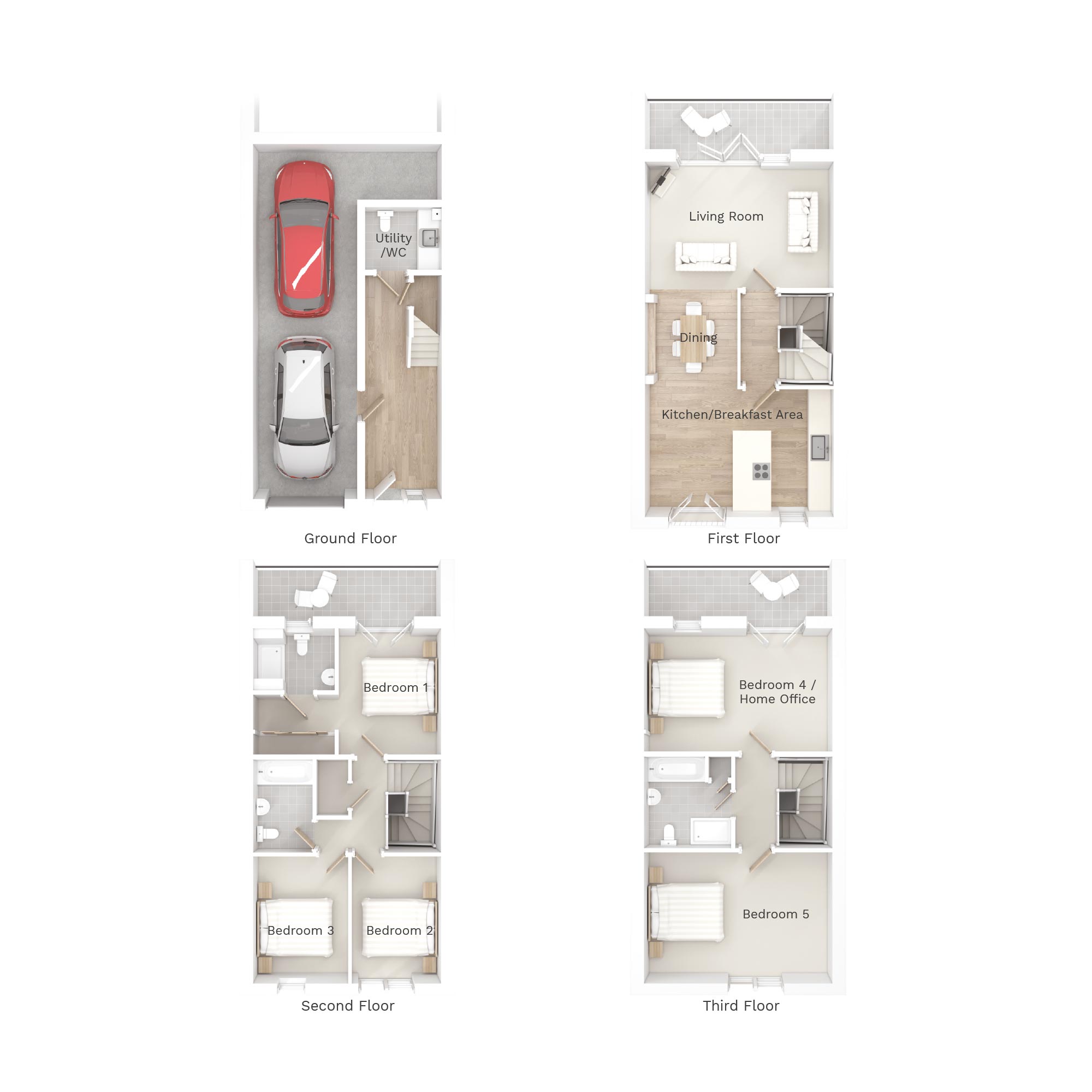 Taw Wharf 5 Bedroom Townhouse Floorplan